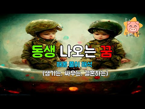 동생 나오는꿈 해몽 해석 풀이 (생기는, 싸우는, 결혼하는 등등)
