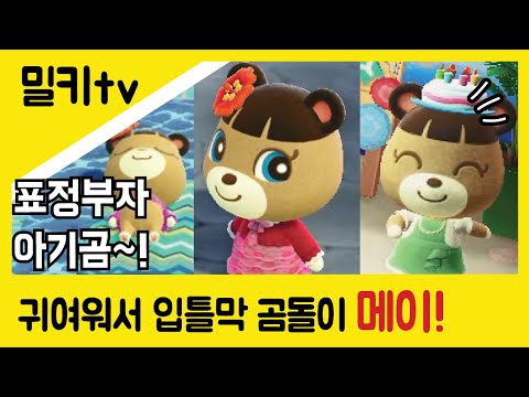 [모동숲]귀여워서 입틀막 하게 되는 아기곰 메이 매력탐방!/닌텐도 스위치 모여봐요 동물의 숲