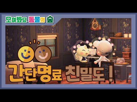 [모여봐요 동물의 숲] 친밀도 관련 정보들 단순 요약!