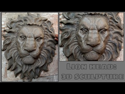 Lion Head 3D Sculpture || Sculpting a lion head : Armature | lion sculpture by Jagya Jyoti Bora