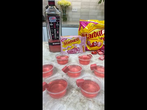 Pink Whitney Starburst Jello Shots 🍋 #shorts