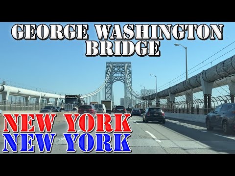 George Washington Bridge - World's BUSIEST Bridge - New York City - 4K Infrastructure Drive