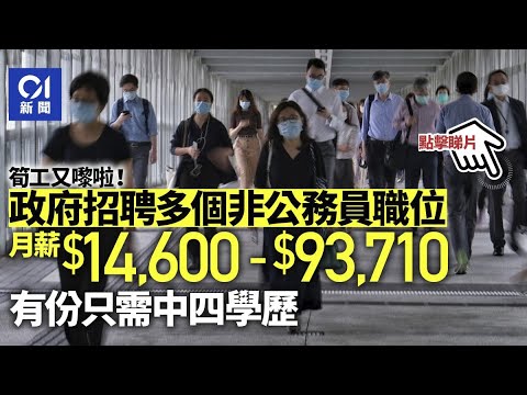 筍工｜政府請多個非公務員職位　中四學歷月薪逾1.4萬｜香港01｜社會新聞